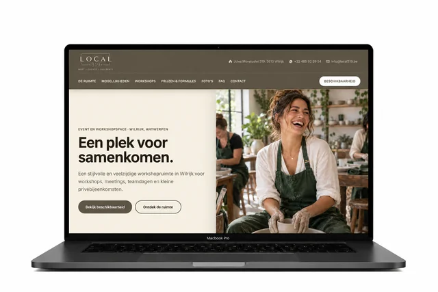 Professionele website voor Local319, ontworpen voor een Vlaamse onderneming
