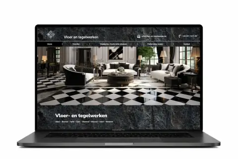 Professionele website voor Vloer- en Tegelwerken, ontworpen voor een Vlaamse onderneming
