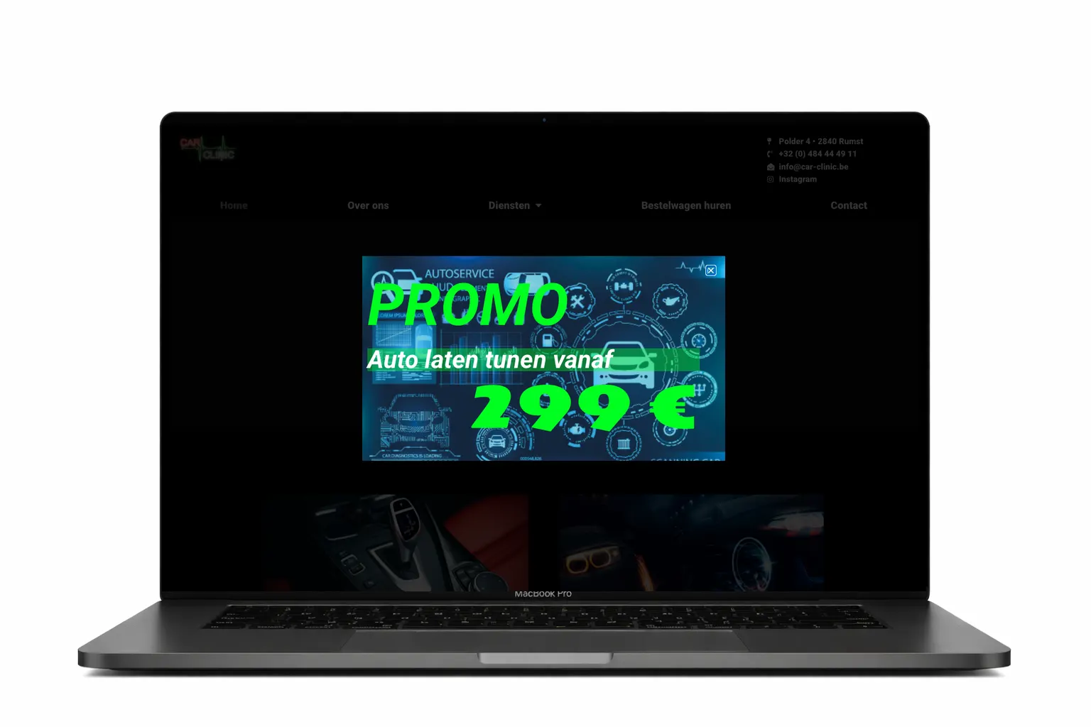 wij maken ook websites voor autohandelaars, zoals Car Clinic