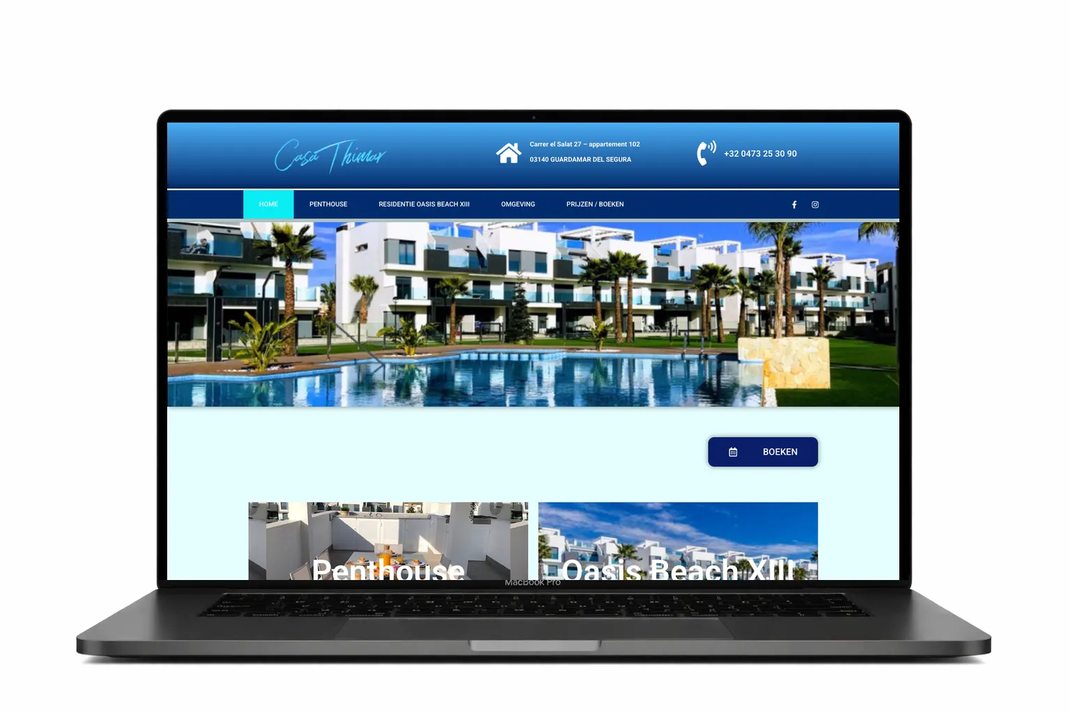 binnenhuisdecoratie "Casa Thimar" koos de firma website laten maken voor de ontwikkeling van hun prachtige website