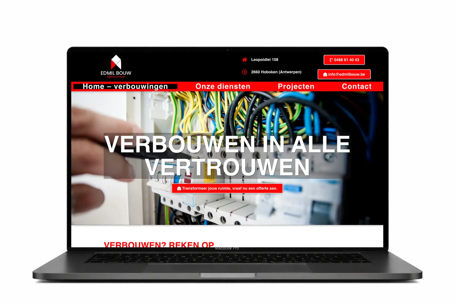 Edmil Bouw koos voor website laten maken voor het ontwikkelen van hun website