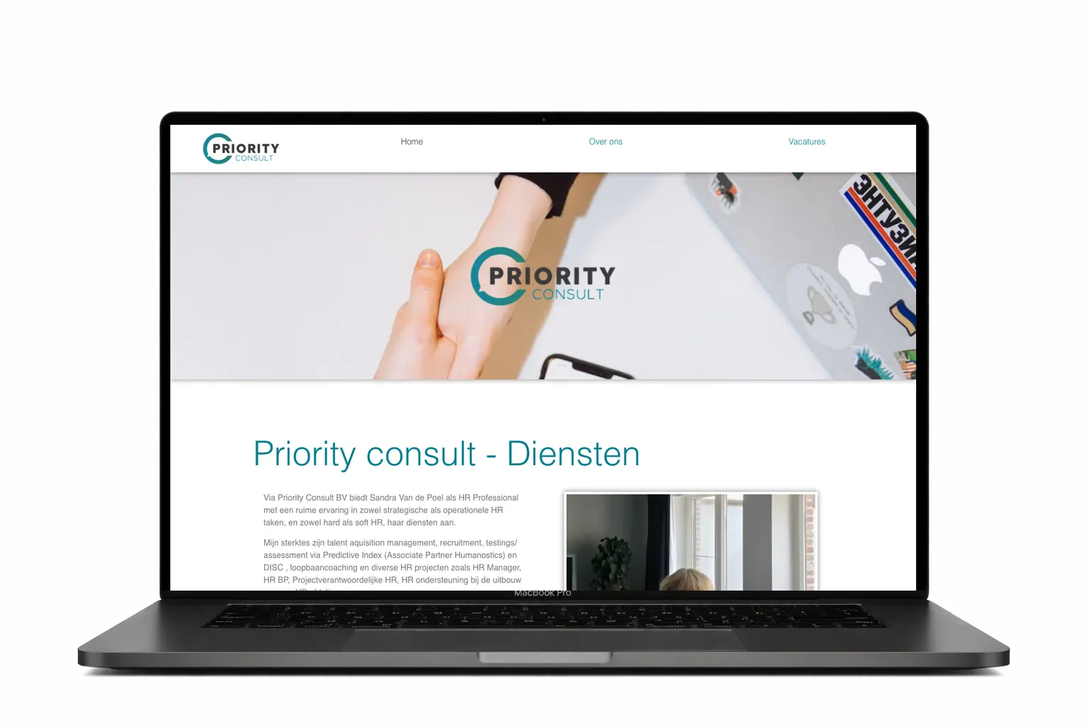 Priority Consult koos voor de firma "website laten maken" uit Antwerpen voor de ontwikkeling van hun professionele wordpress website
