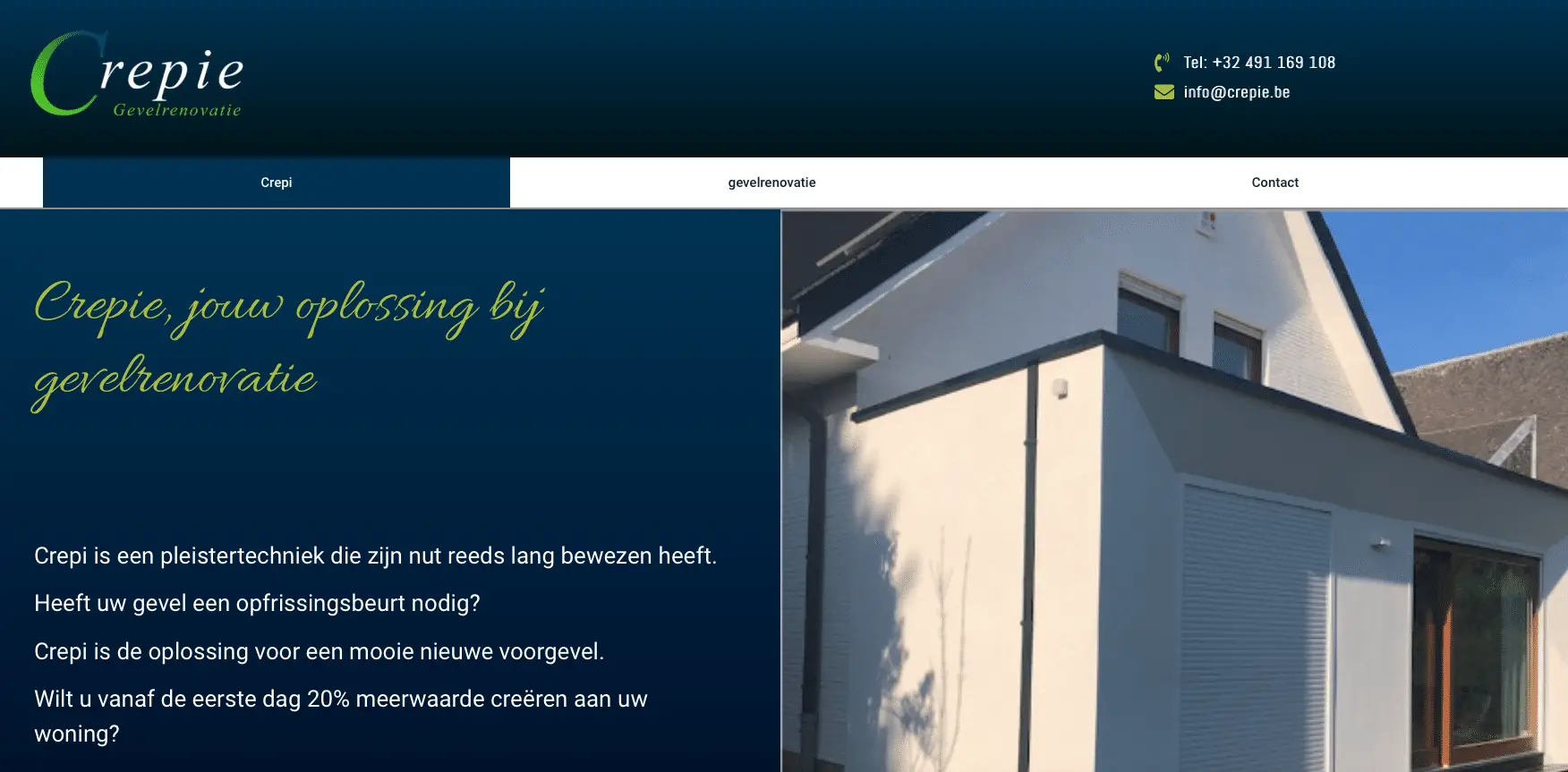 nieuw website crepie.be