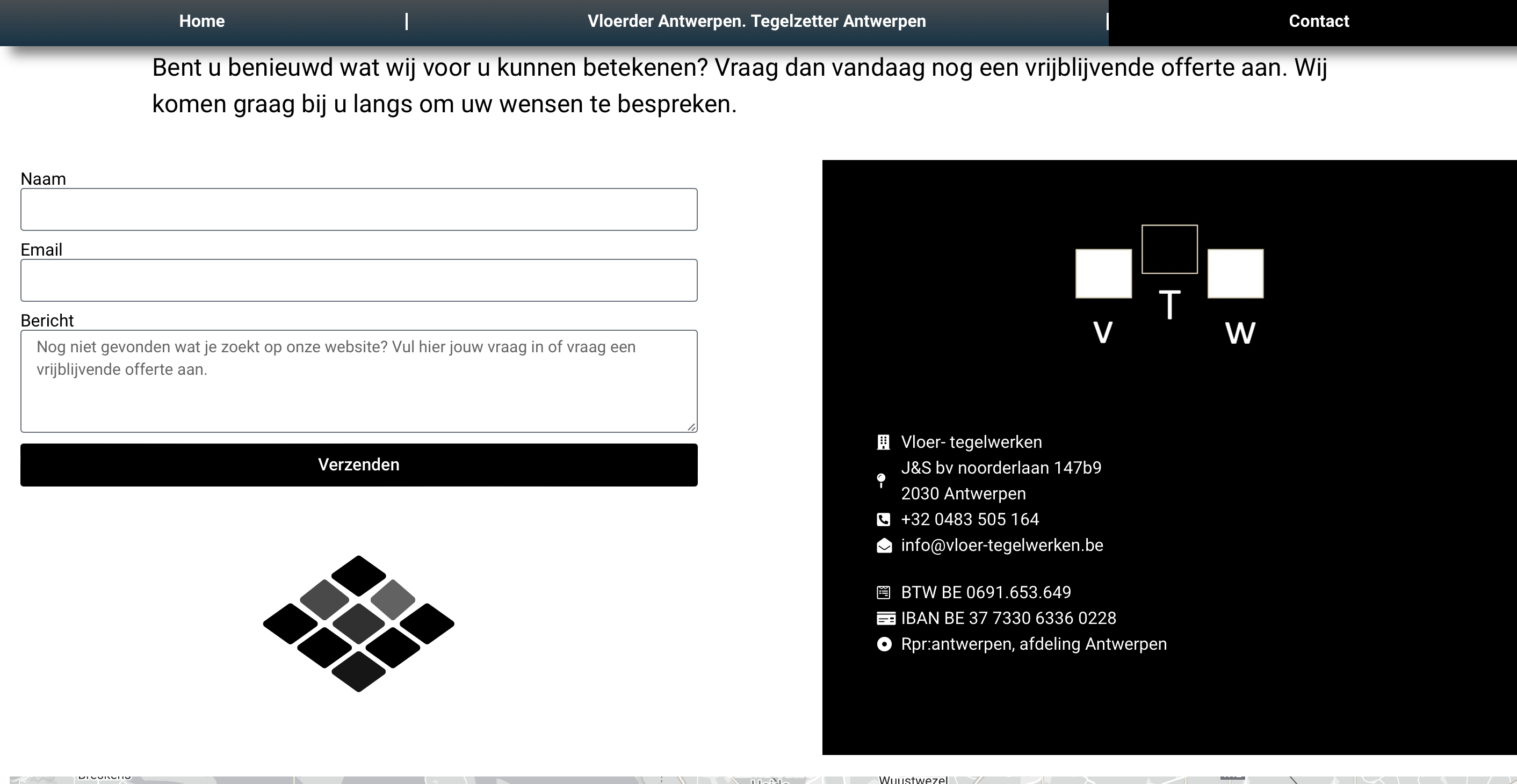 invulformulier aangemaakt door de firma