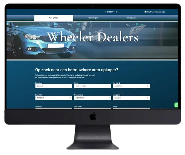Wheeler dealers nieuwe website laten maken