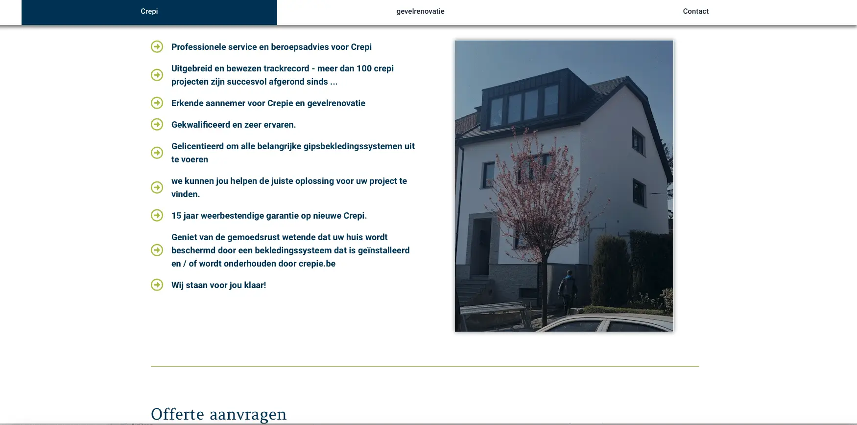 Crepie heeft bij ons een website laten maken